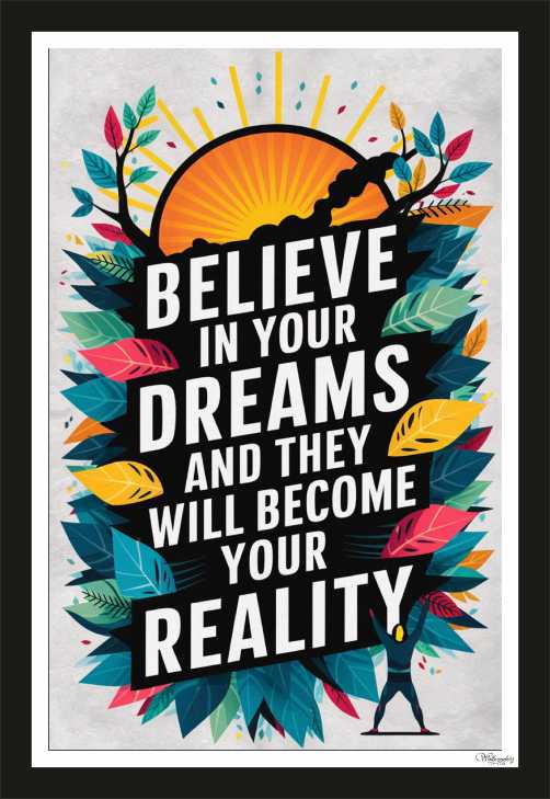 Believe in your dreams and they will become your reality