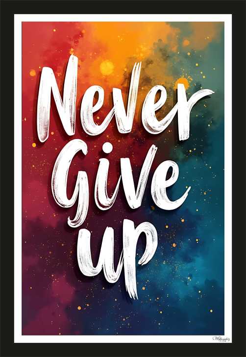 Never give up
