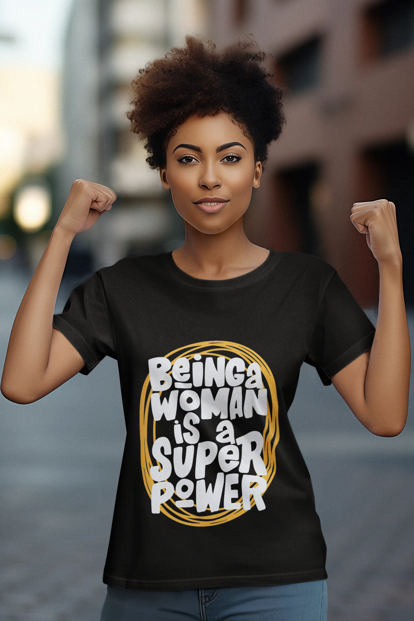 Being A Woman Is A Super Power || Women & Girls Regular Fit 100% Cotton Tshirt