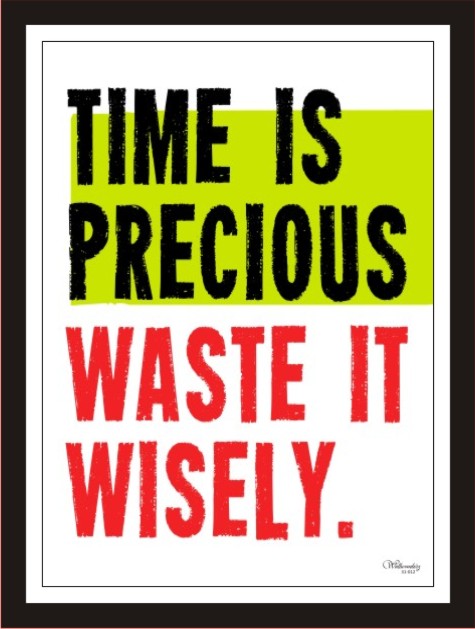 Time Is Precious, Waste Is Wisely