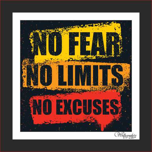 No fear No limits no excuses