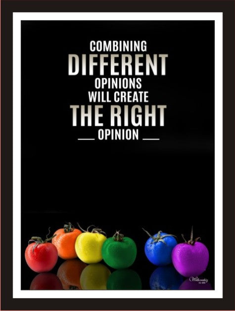 Combining different opinions will createthe right opinion
