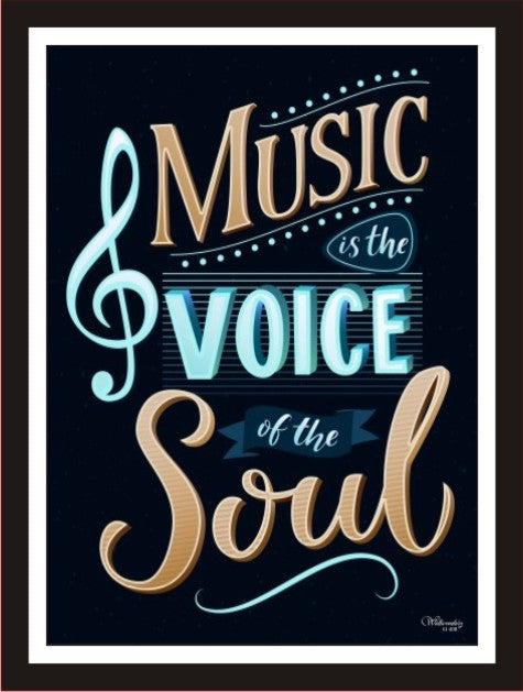 Music is the voice of the soul (Black)