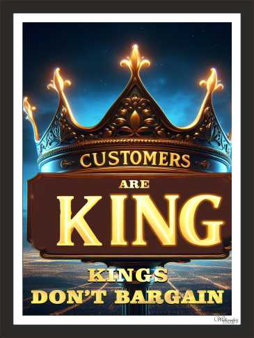 Customers Are King, Kings Don't Bargain