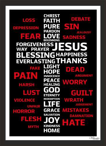 Jesus - Cross With Words