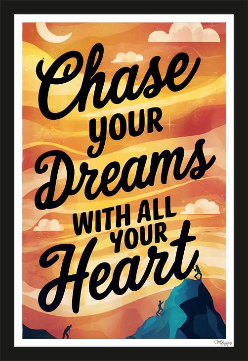 Chase your dreams with all your heart