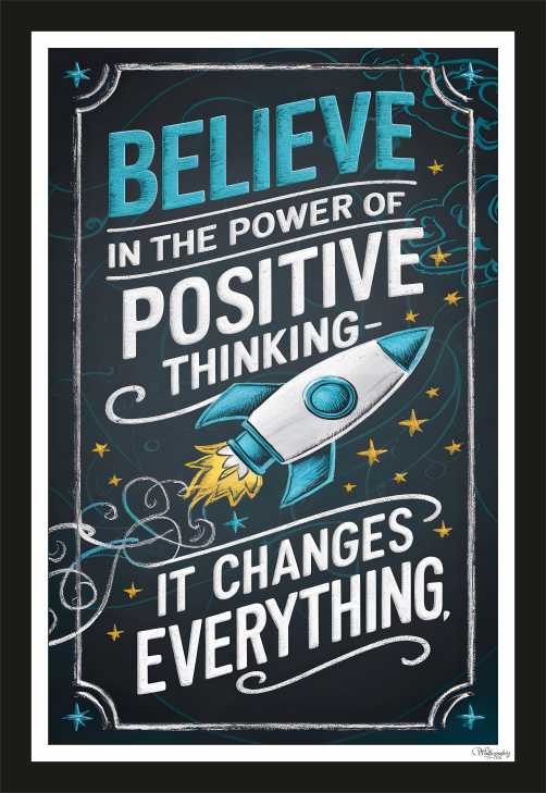 Believe in the power of positive thinking, it changes ...