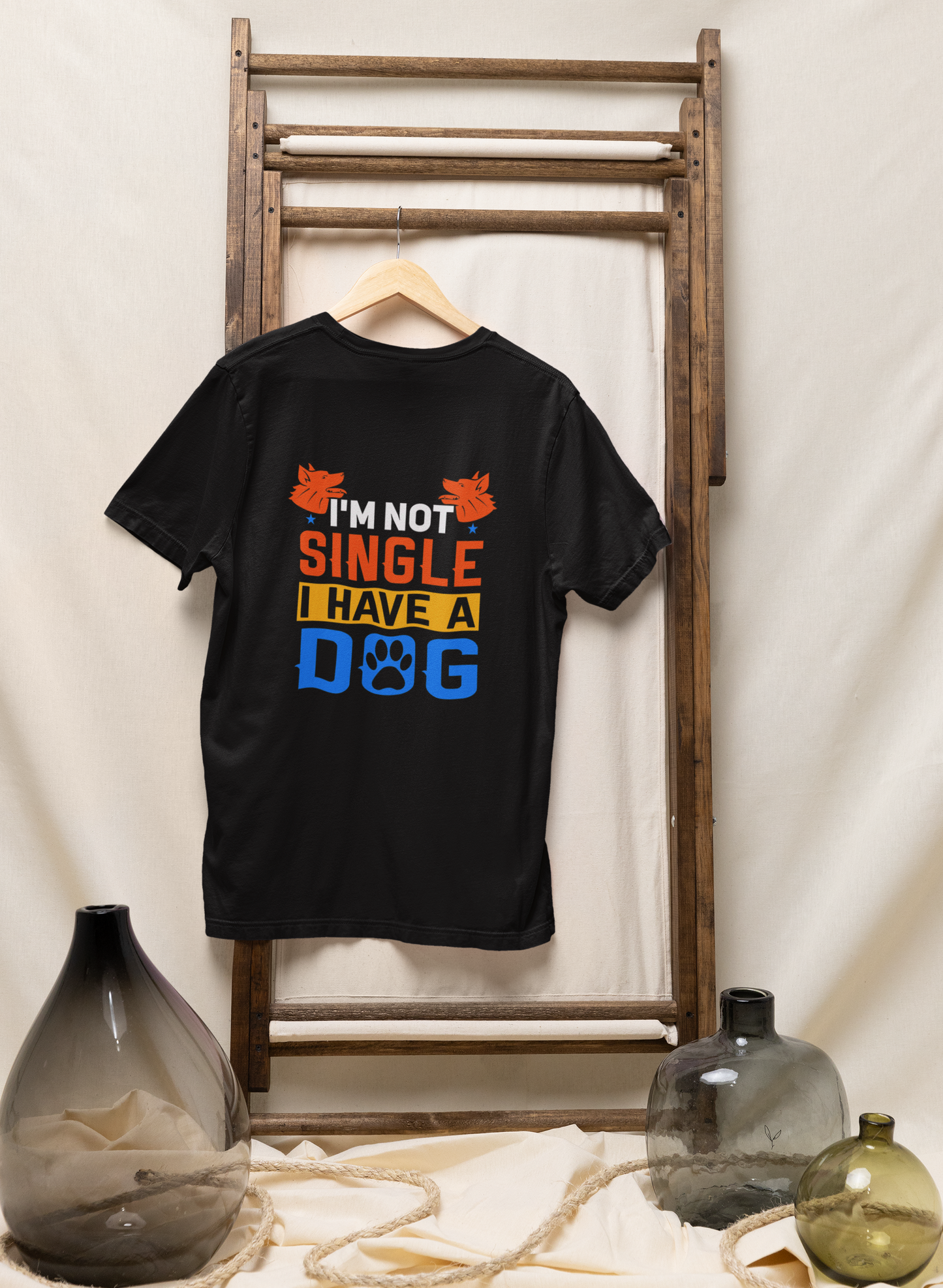 I'm Not Single I Have A Dog || Unisex Regular Fit 100% Cotton Tshirt