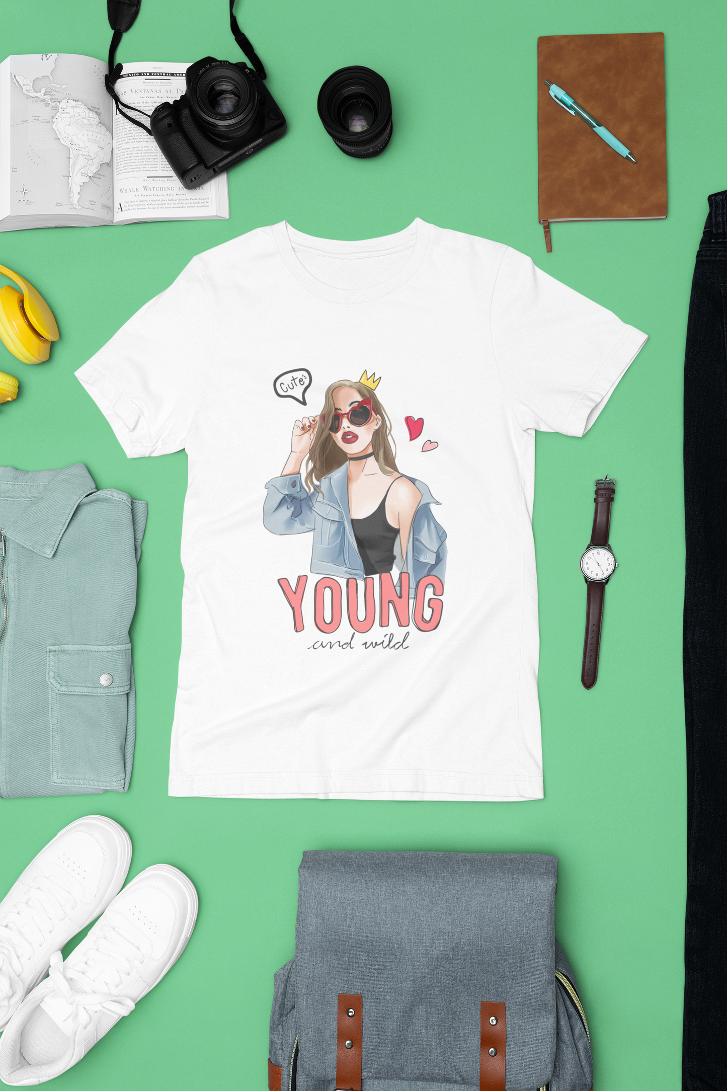 Young And Wild || Women & Girls Regular Fit 100% Cotton Tshirt