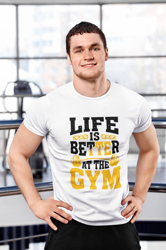 Life Is Better At The Gym || Unisex Regular Fit 100% Cotton Tshirt
