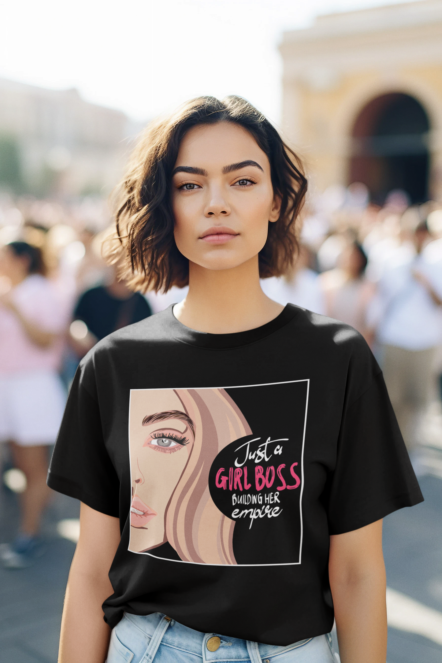 Just A Girl Boss Building Her Empire || Women & Girls Regular Fit 100% Cotton Tshirt