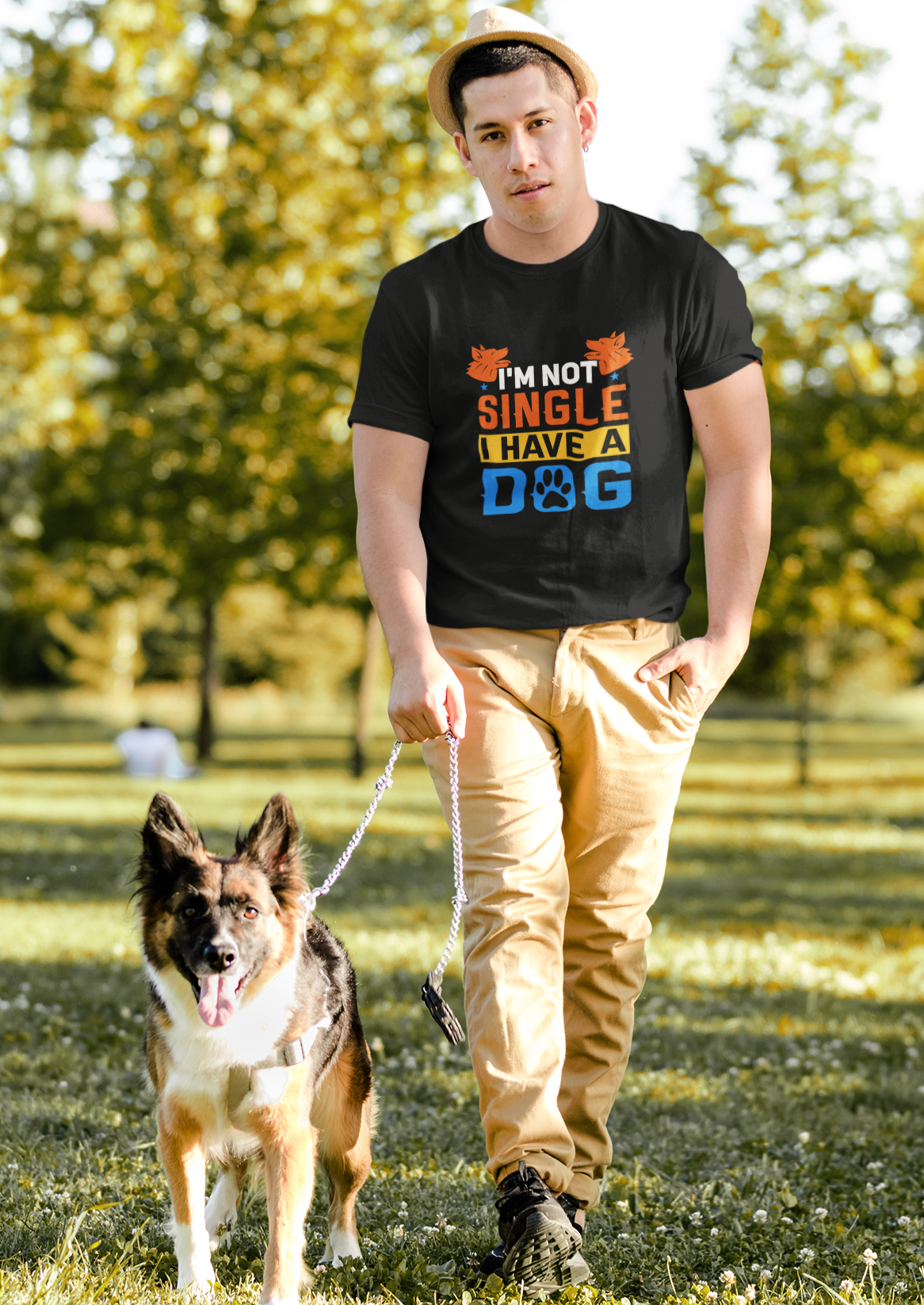 I'm Not Single I Have A Dog || Unisex Regular Fit 100% Cotton Tshirt